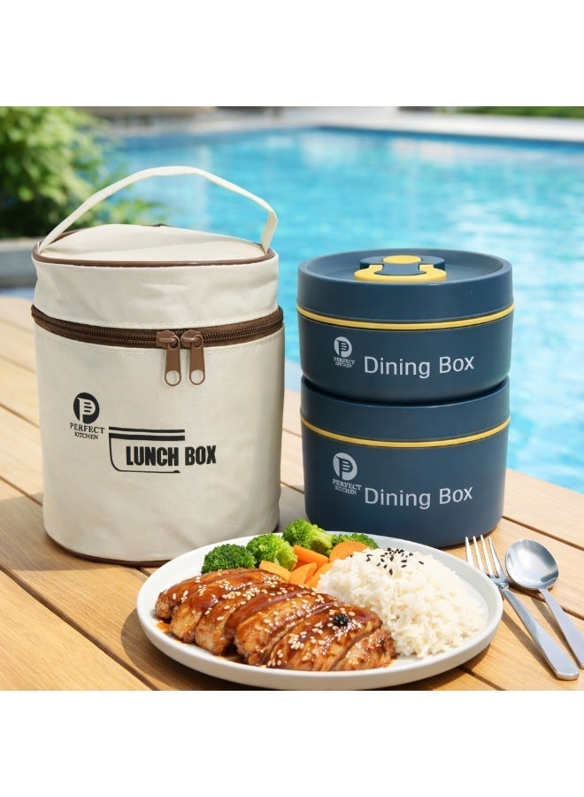 بيرفكت كيتشن طقم علبة غداء 1000 مل - أزرق - Image 1